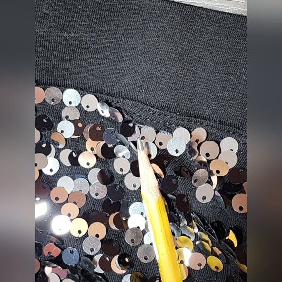 Express Black Sequin Pants - Picture 9 of 10